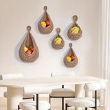 HomeTaro Wall-Mounted Cotton Rope Fruit & Vegetable Basket