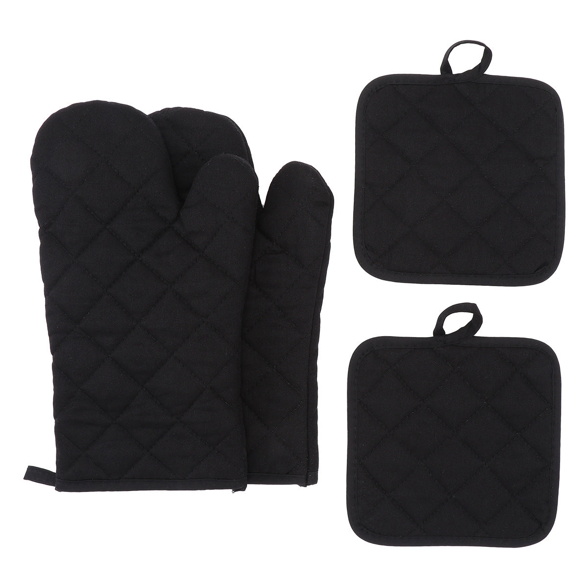 HomeTaro 4-Piece Heat-Resistant Oven Mitt Set