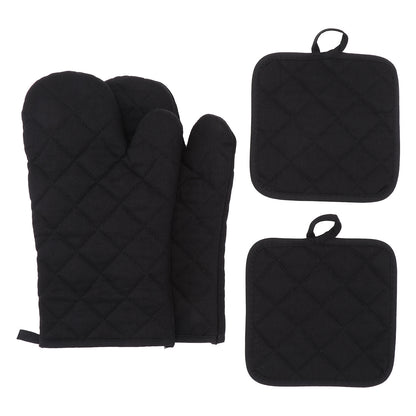 HomeTaro 4-Piece Heat-Resistant Oven Mitt Set