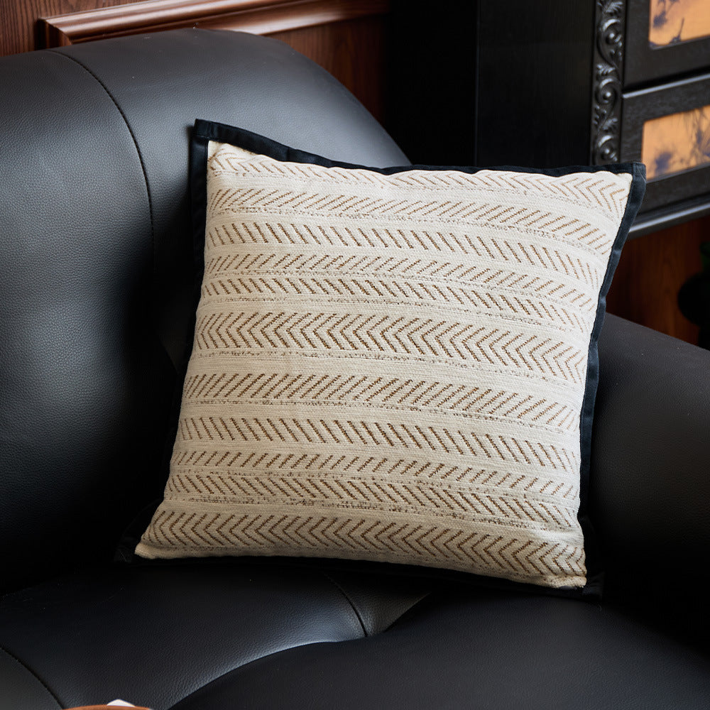 HomeTaro Chenille Herringbone Jacquard Pillow Cover