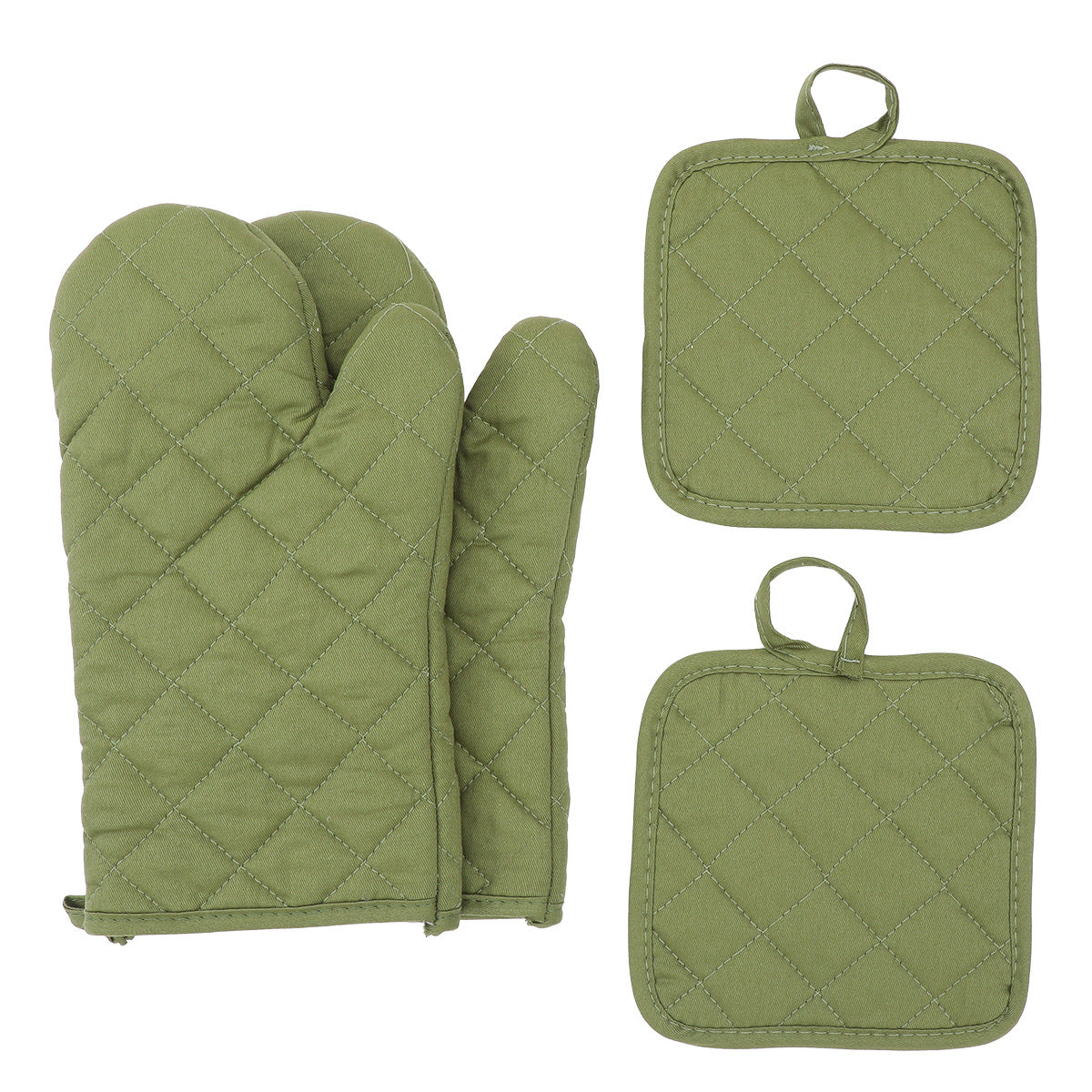 HomeTaro 4-Piece Heat-Resistant Oven Mitt Set