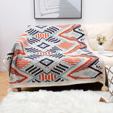 HomeTaro Bohemian Wave-Knit Tassel Throw Blanket