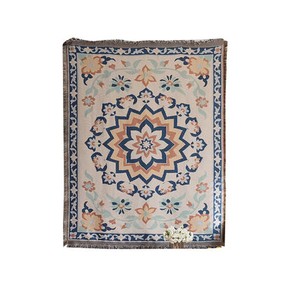 HomeTaro Geometric Floral Fabric Wall Tapestry