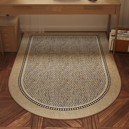 HomeTaro Mid-Century Arched Crystal Velvet Rug
